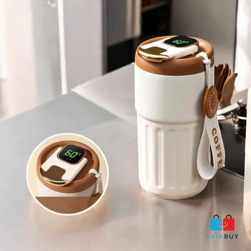 Thermos Bottle 450ml Smart Display Temperature 316 Stainless Steel Vacuum Cup Office Coffee Cup Business Portable Thermal Mug