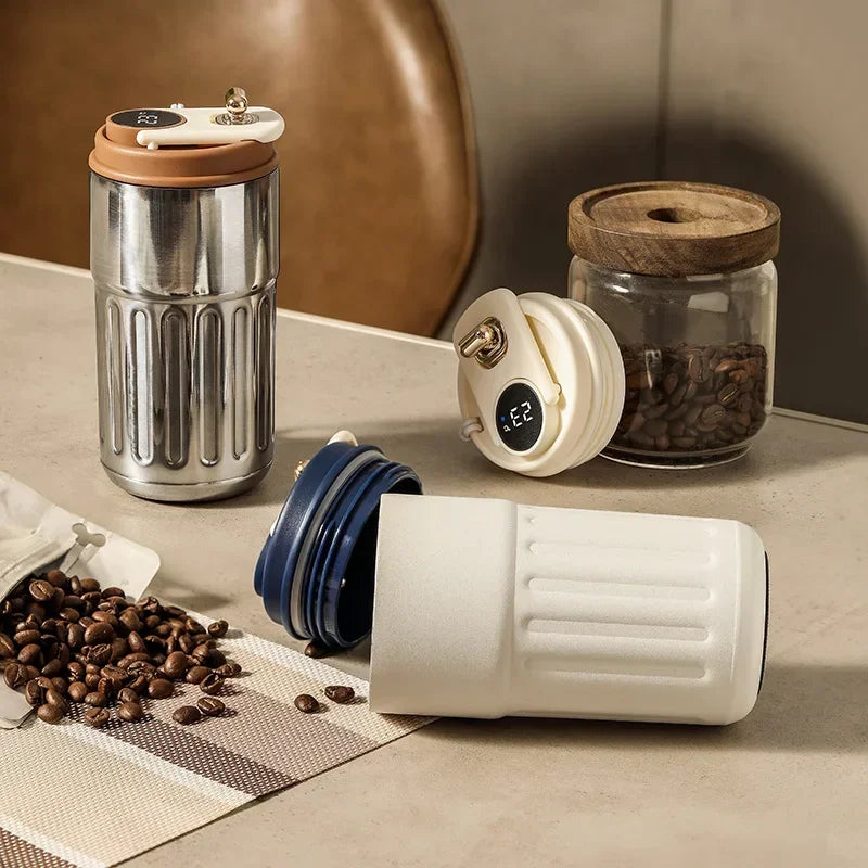 Thermos Bottle 450ml Smart Display Temperature 316 Stainless Steel Vacuum Cup Office Coffee Cup Business Portable Thermal Mug