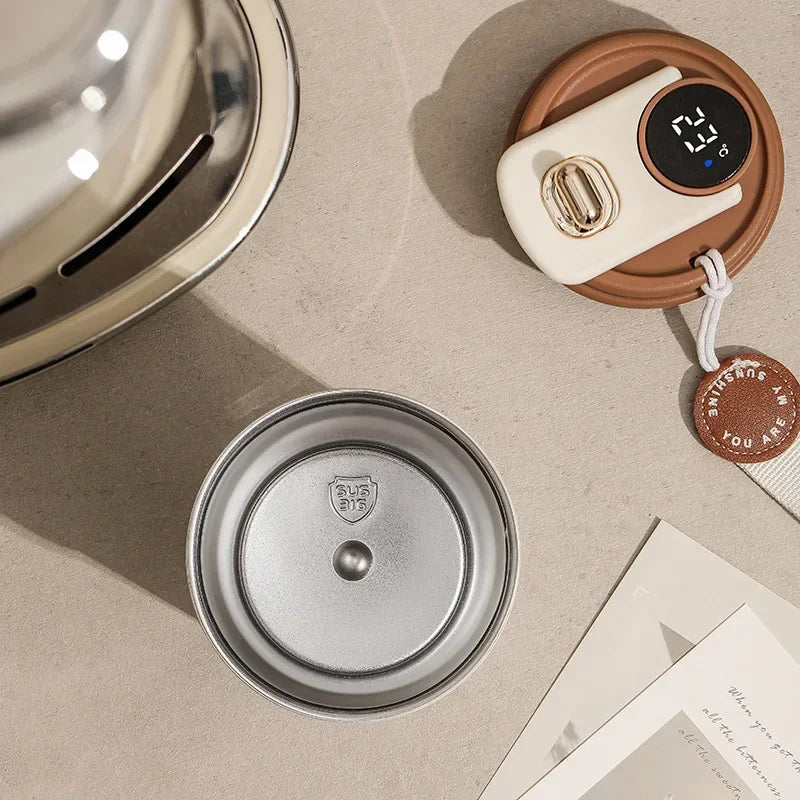 Thermos Bottle 450ml Smart Display Temperature 316 Stainless Steel Vacuum Cup Office Coffee Cup Business Portable Thermal Mug