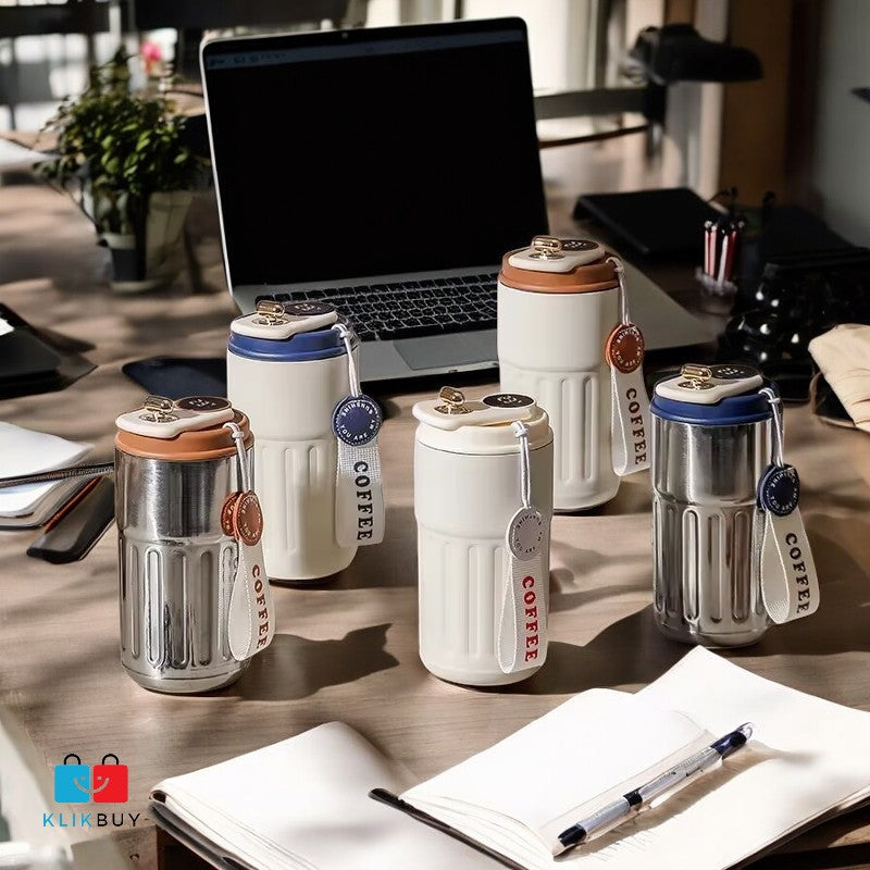 Thermos Bottle 450ml Smart Display Temperature 316 Stainless Steel Vacuum Cup Office Coffee Cup Business Portable Thermal Mug